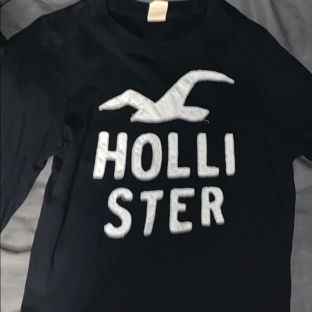Mens Small Black Long Sleeve Hollister Shirt